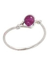 marvelous minuscule bead silver baby ring 